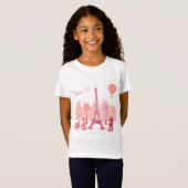 Tee Shirt Basic Fille Paris (Voorkant volledig)
