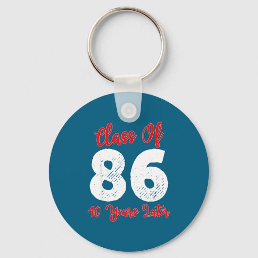 Tee Shirt Class 1986 40th Reunion High Sleutelhanger (Voorkant)