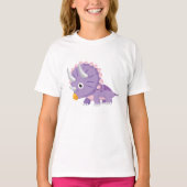 Tee Shirt Ebouriffer Fille Dinosaure (Voorkant)