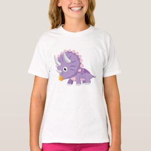 Tee Shirt Ebouriffer Fille Dinosaure