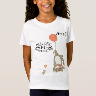 Tee Shirt for Young Girl met een muis en een kat