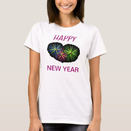 TEE SHIRT HAPPY NEW YEAR 2013 RED AND GOLD