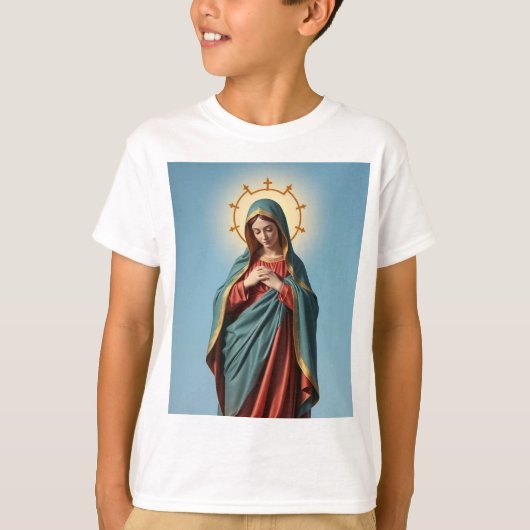Tee Shirt van de Heilige Maagd Maria Kind (Voorkant)
