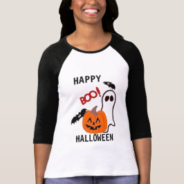 TEE SHIRT WOMENS BOO T-SHIRT HALLOWEEN