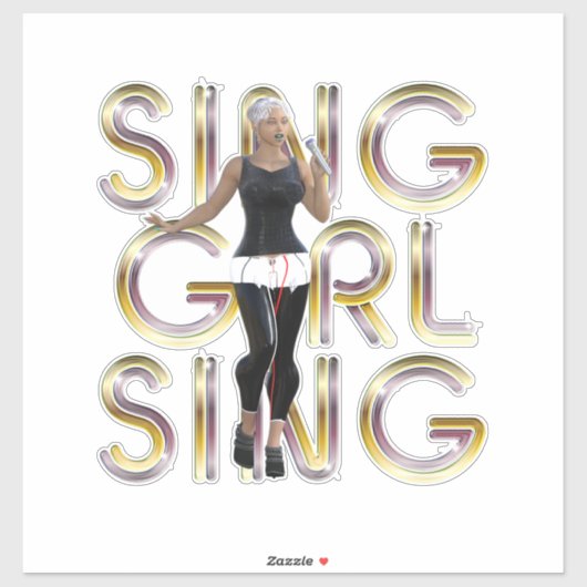 TEE Sing Girl Sing Sticker (Vel)