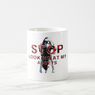 TEE Stop met het kijken naar mijn bezittingen T-sh Koffiemok
