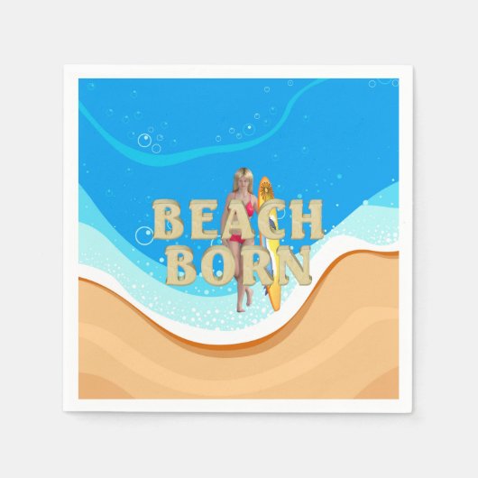 TEE Strand Geboortedoekjes Servet (Voorkant)