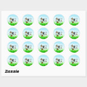 TEE Summer Geboren Ronde Sticker (Vel)