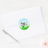 TEE Summer Geboren Ronde Sticker (Envelop)