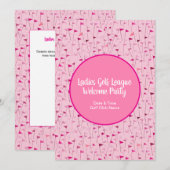 Tee Time Celebration – League Party Invite Kaart (Voorkant / Achterkant)