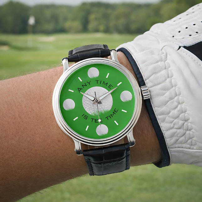 Tee Time Golfbal in Gras Horloge (Creator heeft geüpload)