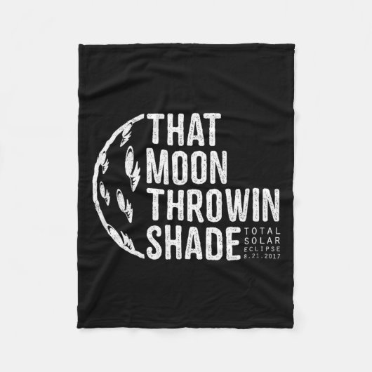 Tee Total Solar Eclipse 2017 Moon Fleece Deken (Voorkant)
