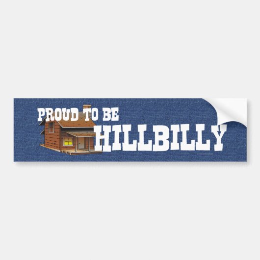 TEE Trots op het zijn Hillbilly Bumpersticker (Voorkant)