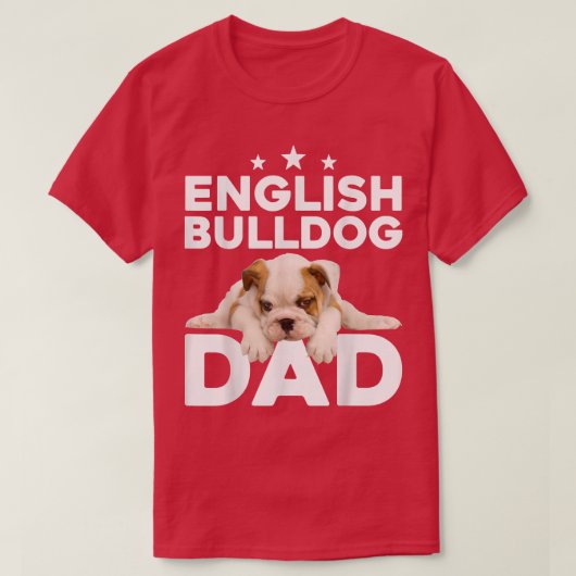 Tee Vaderdag Engelse Bulldog Vader  T-shirt (Design voorkant)