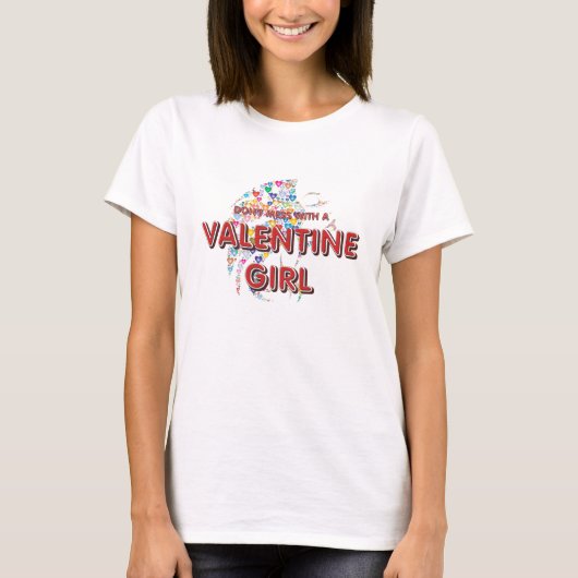 TEE Valentijnsmeisje Humor Dames T-Shirts (Voorkant)