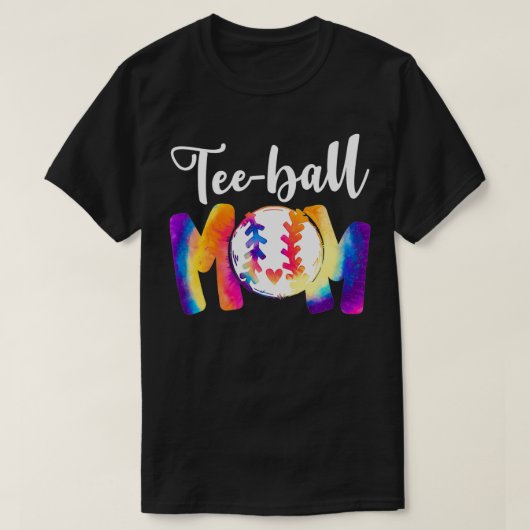 Teeball Ma TieDye Funny Ball mama Moederdag T-shirt (Design voorkant)