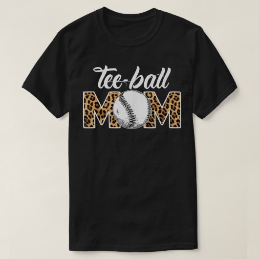 Teeball mama Leopard Funny Ball Moederdag T-shirt (Design voorkant)