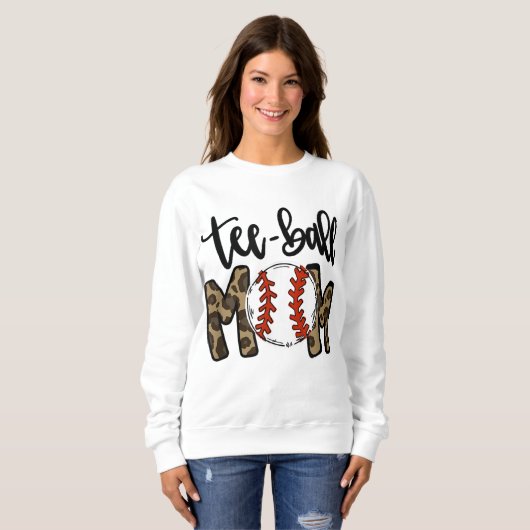 Teeball mama Leopard mama Funny Ball mama's Da Trui (Voorkant volledig)