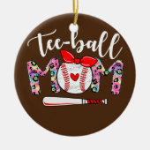 Teeball mama Moederdag Ball mama Cute Trendy Keramisch Ornament (Voorkant)