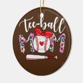 Teeball mama Moederdag Ball mama Cute Trendy Keramisch Ornament (Links)