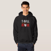 Teeball Sport Bal Mam Moederdag Hoodie (Voorkant volledig)
