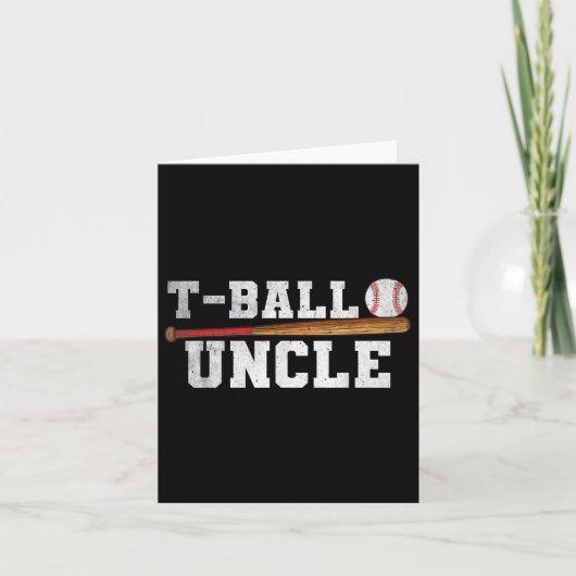  Teeball Uncle Funny T-shirt Ball T-ball Uncle Kaart (Voorkant)