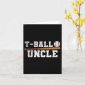 Teeball Uncle Funny T-shirt Ball T-ball Uncle Kaart (Gele Bloem)