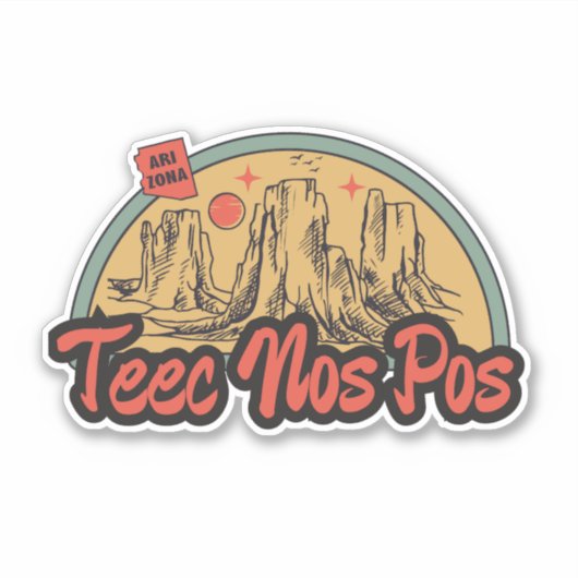 Teec Nos Pos, Arizona Sticker (Voorkant)