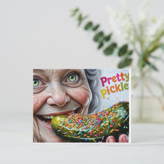 Teecats augurken briefkaart (Staand voorkant)