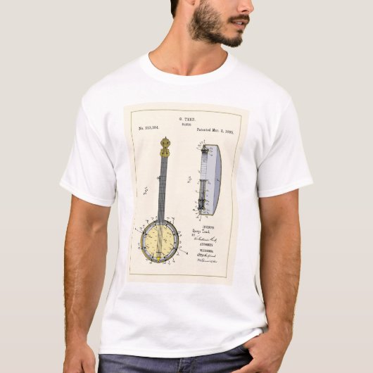 Teed Patent-Mannen lichte korte beschermhoes T-Shi T-shirt (Voorkant)