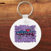 teef graffiti ontwerp sleutelhanger (Voorkant)