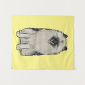 Teegan de Keeshond Schattige Cartoon Dog Wandkleed (Voorkant (horizontaal))