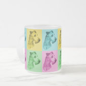 Teeglas Irish Terrier "pop-art" Matglas Koffiemok (Voorkant links)