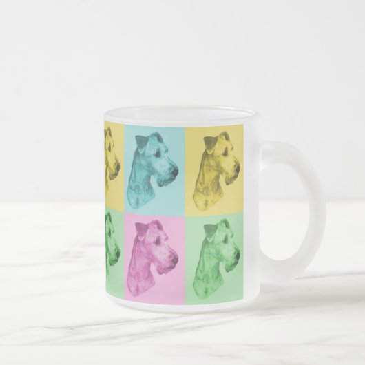 Teeglas Irish Terrier "pop-art" Matglas Koffiemok (Rechts)
