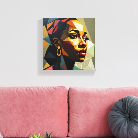 Teel Tabel Deco (Silhoette de Paix) Canvas Afdruk (Insitu (Woonkamer))