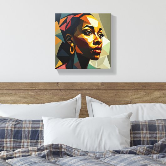 Teel Tabel Deco (Silhoette de Paix) Canvas Afdruk (Insitu (Slaapkamer))