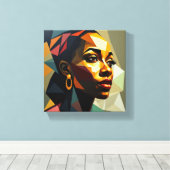 Teel Tabel Deco (Silhoette de Paix) Canvas Afdruk (Insitu (Houten vloer))