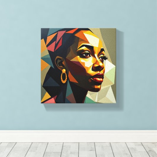 Teel Tabel Deco (Silhoette de Paix) Canvas Afdruk (Insitu (Houten vloer))