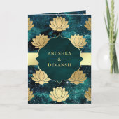 Teele Galactische Gouden Lotus QR Code Indiase Tro (Voorkant)