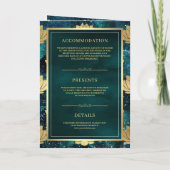 Teele Galactische Gouden Lotus QR Code Indiase Tro (Achterkant)