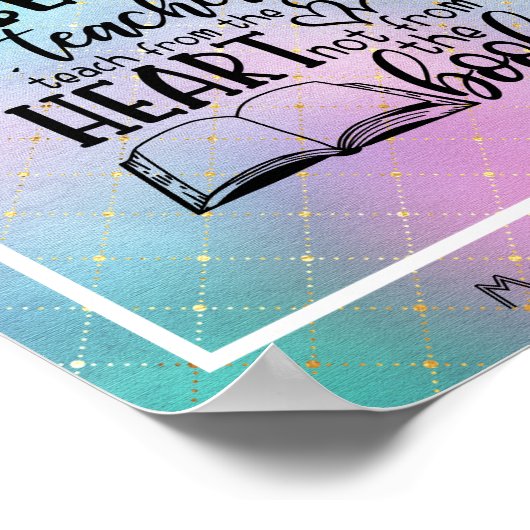 TEELS VAN HEART, geen BOEKLERAREN genaamd CadeauT Poster (Hoek)