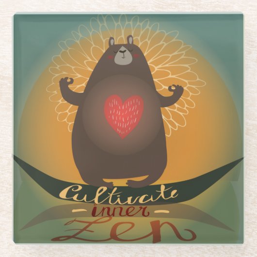 Teelt in Zen Glazen Onderzetter (Voorkant)