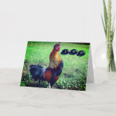 Teelt Rooster Funny 100th Birthday Kaart (Voorkant)