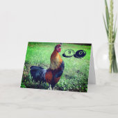 Teelt Rooster Funny 90th Birthday Kaart (Voorkant)