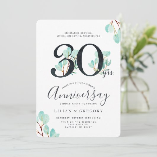 Teelt samen 30e Jubileum Eucalyptusthema Kaart (Staand voorkant)