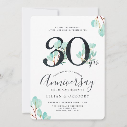 Teelt samen 30e Jubileum Eucalyptusthema Kaart (Voorkant)