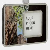 Teelt tussen rotsen in het natuurpark Zion Verzilverd Omlijst Ornament (Rechts)