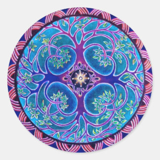 Teelt van de levensboom Mandala Sticker