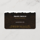 Teelt van zaailingen in de bodem Landbouw Tuinbouw Visitekaartje (Achterkant)