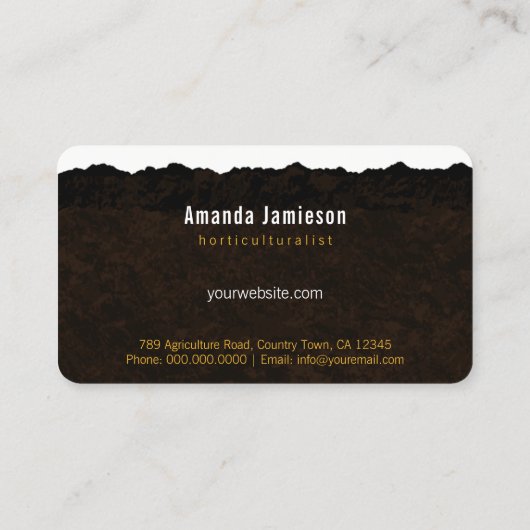 Teelt van zaailingen in de bodem Landbouw Tuinbouw Visitekaartje (Achterkant)